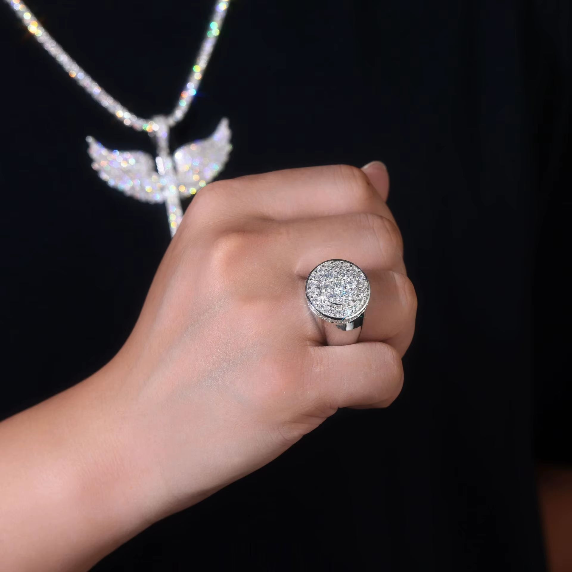 ANILLO DE MOISSANITA DE ALTA CALIDAD