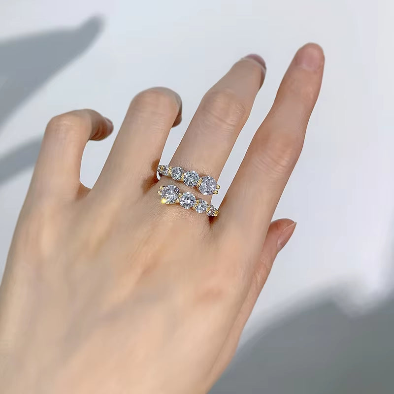 ANILLOS DE MOISSANITA DE ALTA CALIDAD PARA MUJER
