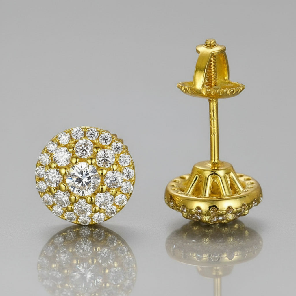 VESPERLAZURAJEWELRY ARETES DE MOISANITA COLOR D DE LA MÁS ALTA CALIDAD 100% JOYERÍA DE PLATA 925 ACCESORIO ELEGANTE