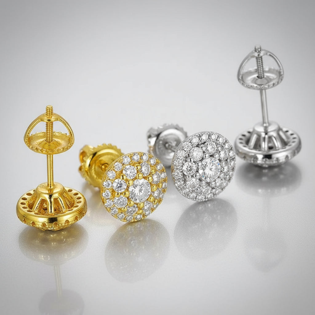 VESPERLAZURAJEWELRY ARETES DE MOISANITA COLOR D DE LA MÁS ALTA CALIDAD 100% JOYERÍA DE PLATA 925 ACCESORIO ELEGANTE