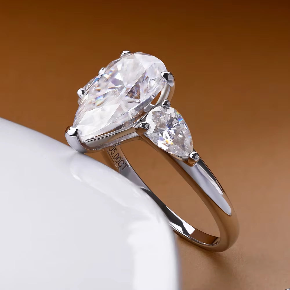 ANILLOS DE MOISSANITA DE ALTA CALIDAD PARA MUJER