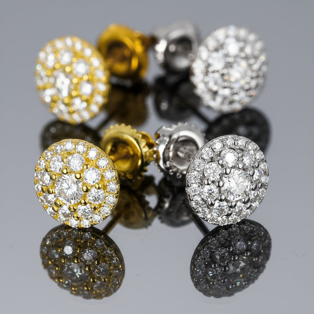VESPERLAZURAJEWELRY ARETES DE MOISANITA COLOR D DE LA MÁS ALTA CALIDAD 100% JOYERÍA DE PLATA 925 ACCESORIO ELEGANTE