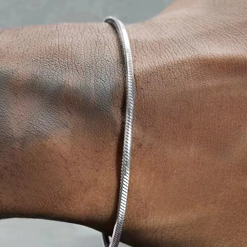 PULSERA DE CADENA DE SERPIENTE DE MOISSANITA DE ALTA CALIDAD