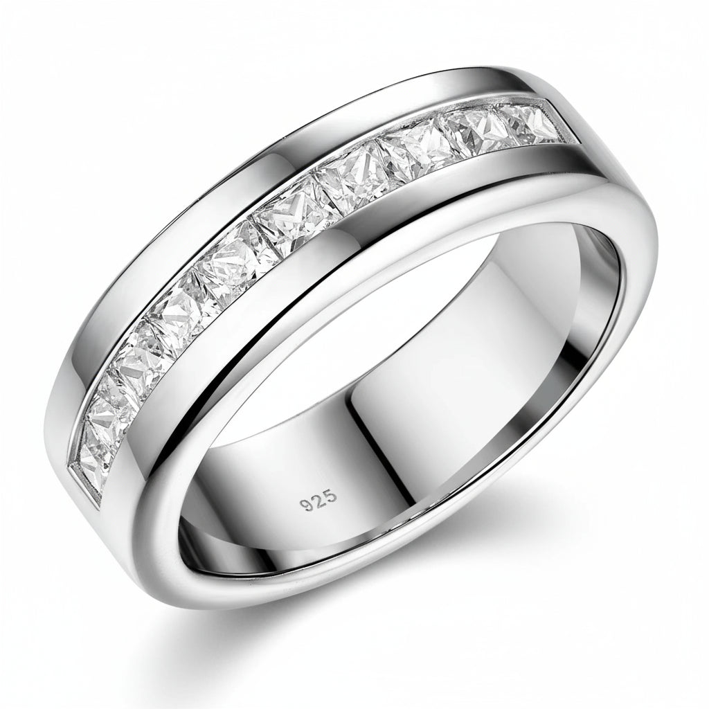 ANILLO DE MOISSANITA PARA HOMBRE DE ALTA CALIDAD