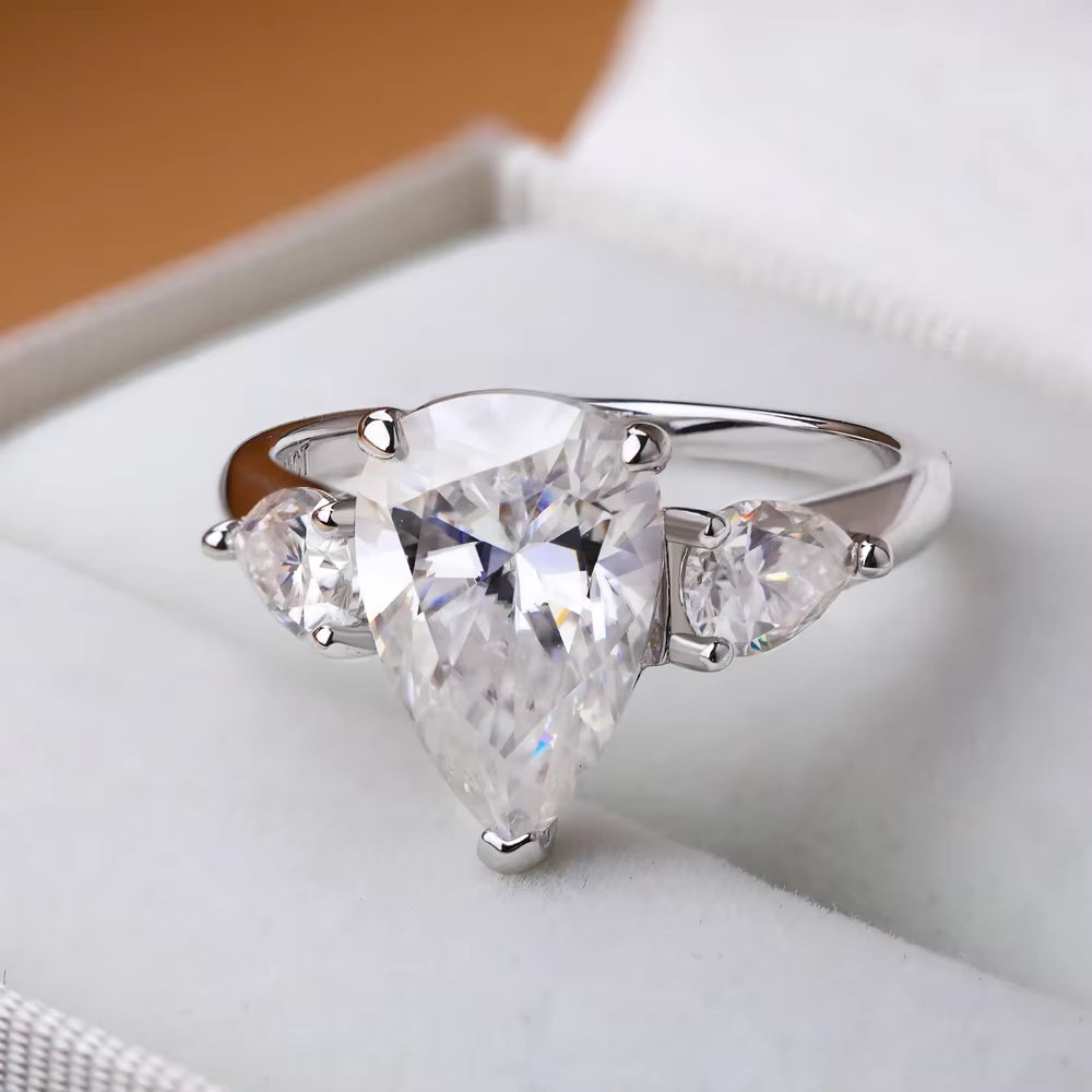 ANILLOS DE MOISSANITA DE ALTA CALIDAD PARA MUJER