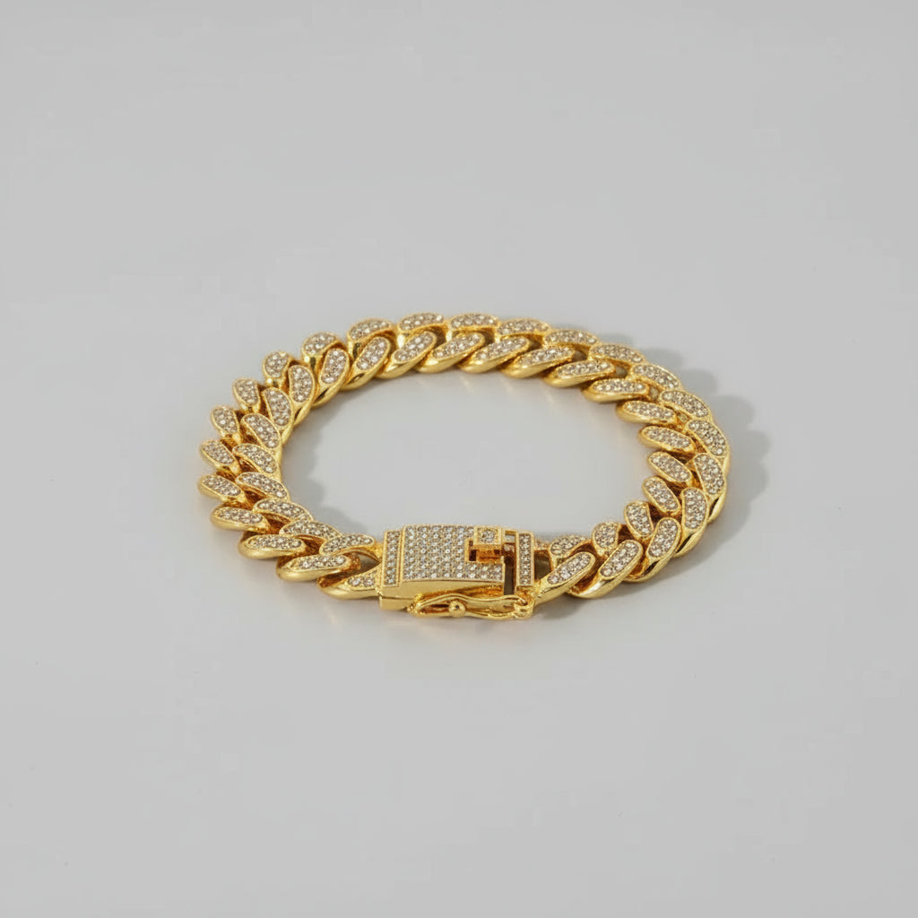 EILIECK 316L Stainless Steel Gold Color Cuban Chain Bracelet for Women Men Trendy Punk Waterproof Wrist Chain Jewelry Gift Party