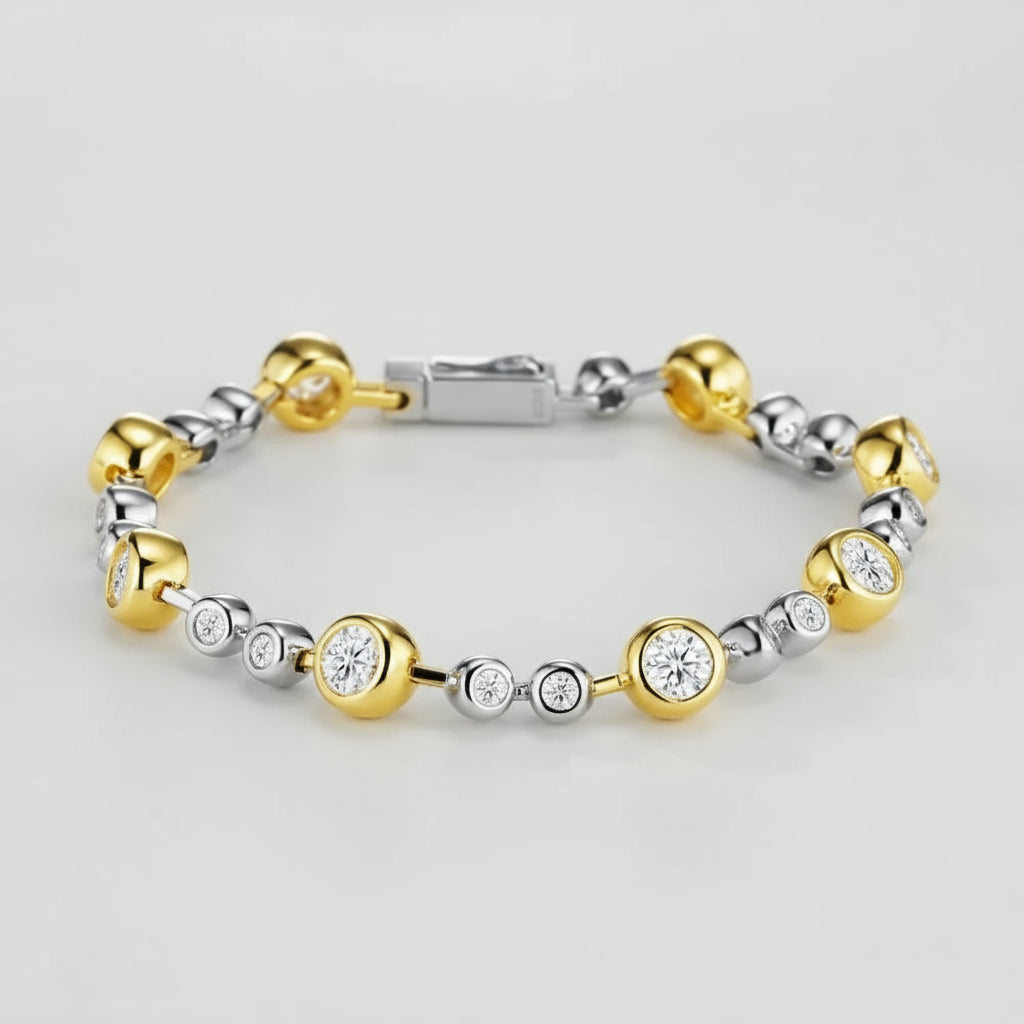 PULSERAS DE BURBUJAS DE MOISSANITA DE ALTA CALIDAD PARA MUJER