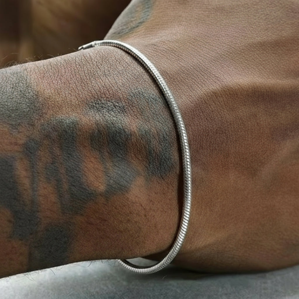 PULSERA DE CADENA DE SERPIENTE DE MOISSANITA DE ALTA CALIDAD
