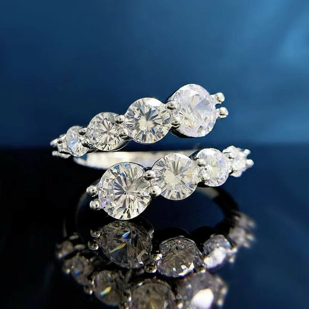 ANILLOS DE MOISSANITA DE ALTA CALIDAD PARA MUJER