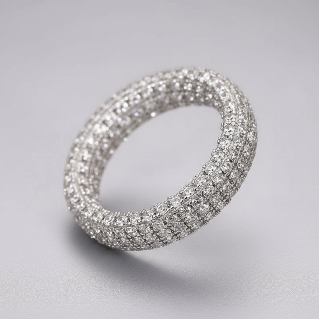 Sparkling Moissanite Couples Ring for Men Women Original 925 Sterling Silver Luxury Full D VVS Diamond Ring Hip Hop Jewelry Gift