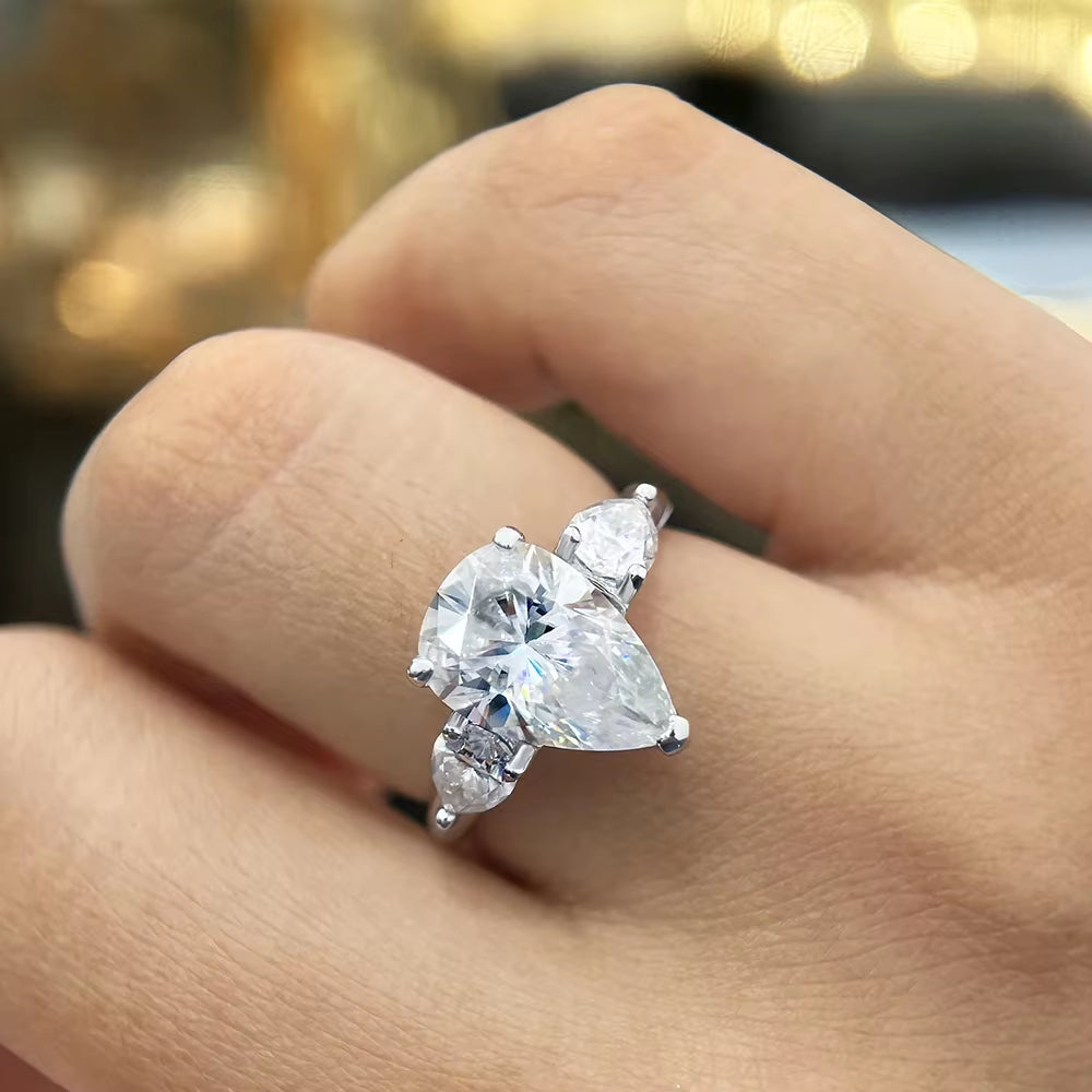 ANILLOS DE MOISSANITA DE ALTA CALIDAD PARA MUJER